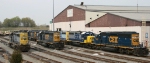 CSX 8112 sits with a variety of units at Acca Yard